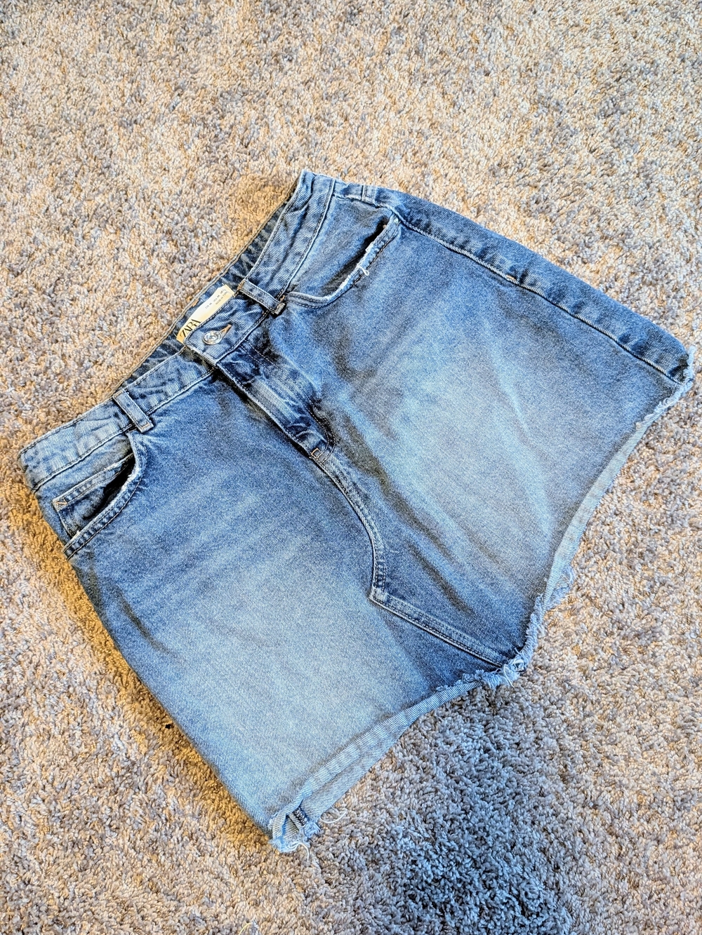Zara Light Blue Denim Shorts - High Rise